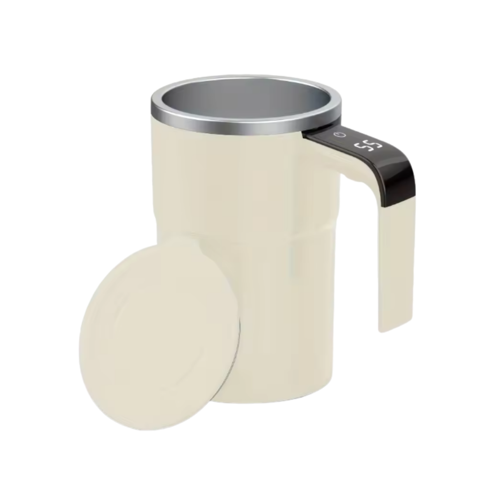 Taza inteligente con agitación automática -Blanco - Ozerty