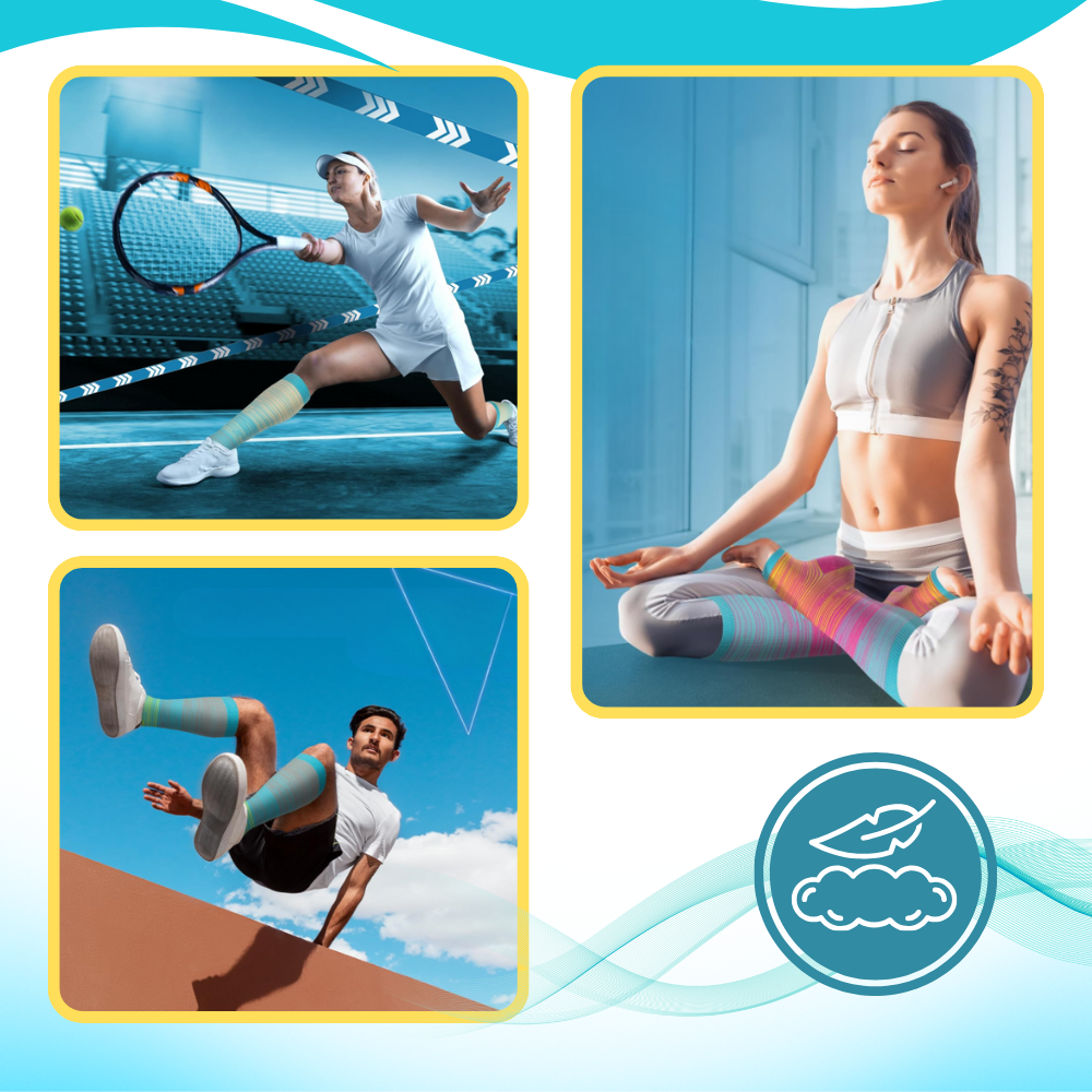 Calcetines elásticos de compresión con puntera abierta - Ozerty