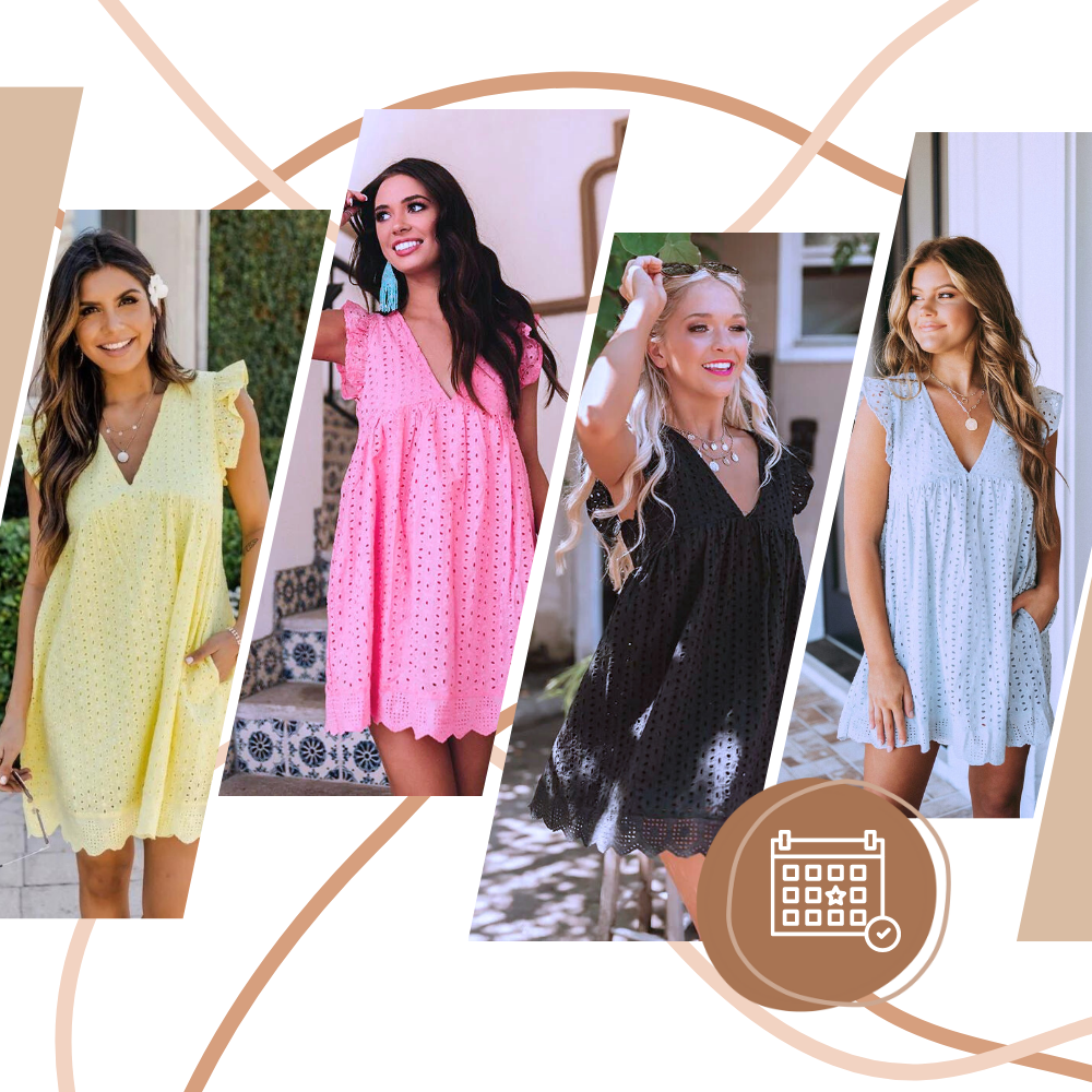 Elegante vestido de bordado inglés
- Ozerty