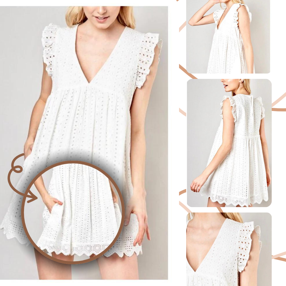 Elegante vestido de bordado inglés
- Ozerty