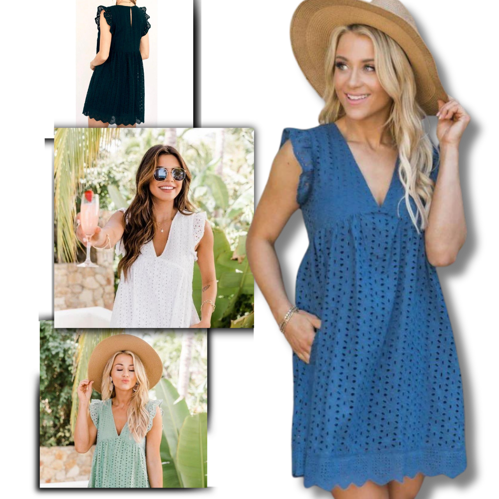 Elegante vestido de bordado inglés
- Ozerty