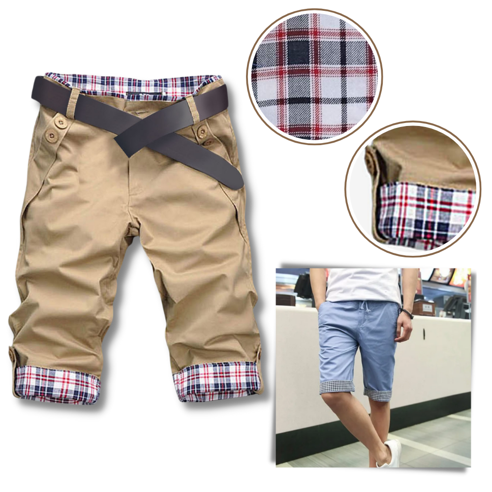Pantalones cortos estilo cargo elegante para hombre
- Ozerty