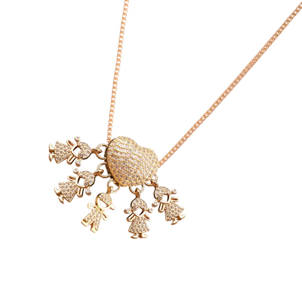 Elegante collar para madres
-1 Niño 4 Niñas - Ozerty