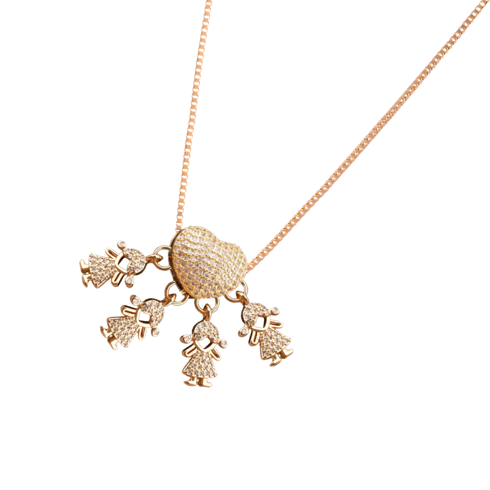 Elegante collar para madres
-4 Niñas - Ozerty