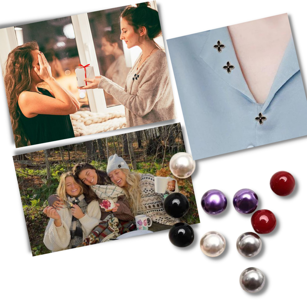 Elegantes broches de botón sin costura
- Ozerty