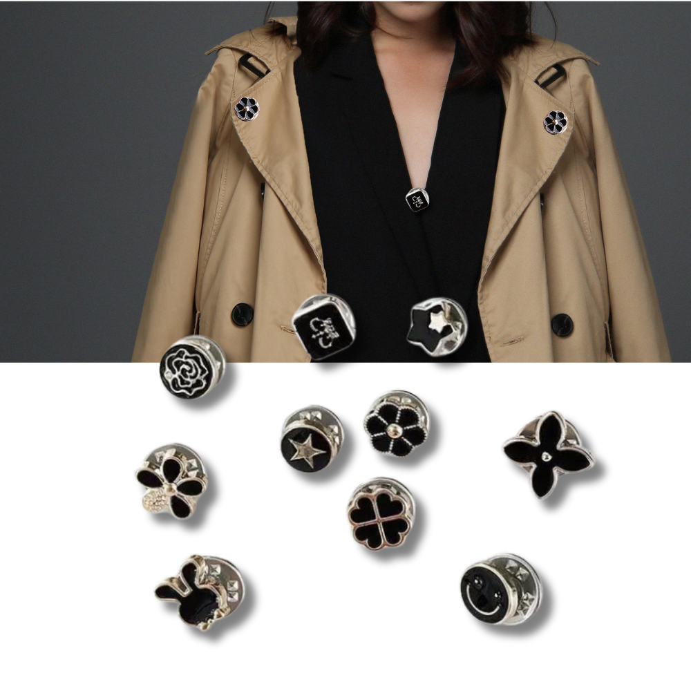 Elegantes broches de botón sin costura
- Ozerty