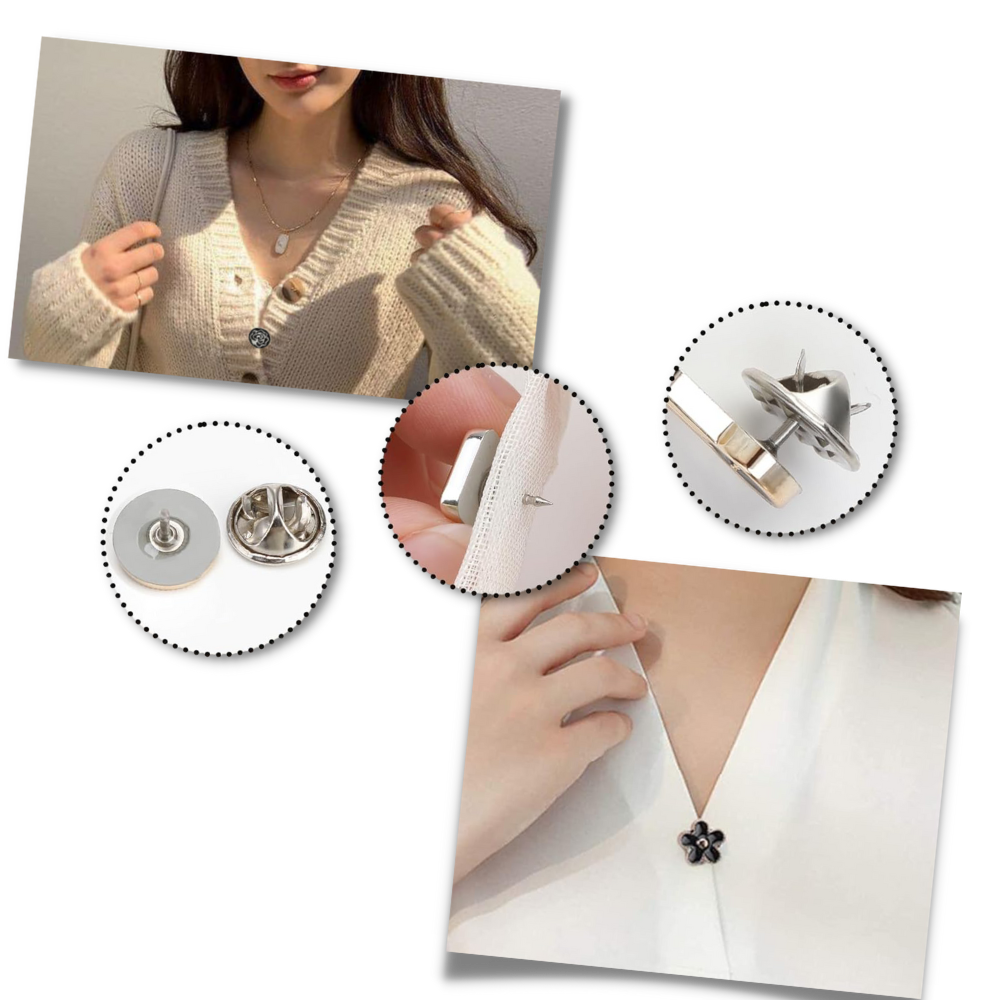 Elegantes broches de botón sin costura
- Ozerty
