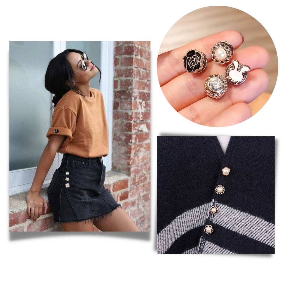 Elegantes broches de botón sin costura
- Ozerty