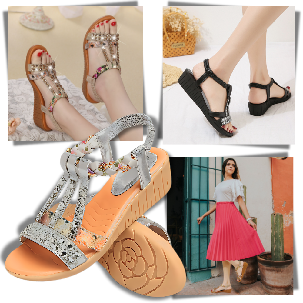 Elegantes sandalias ortopédicas Boho
- Ozerty