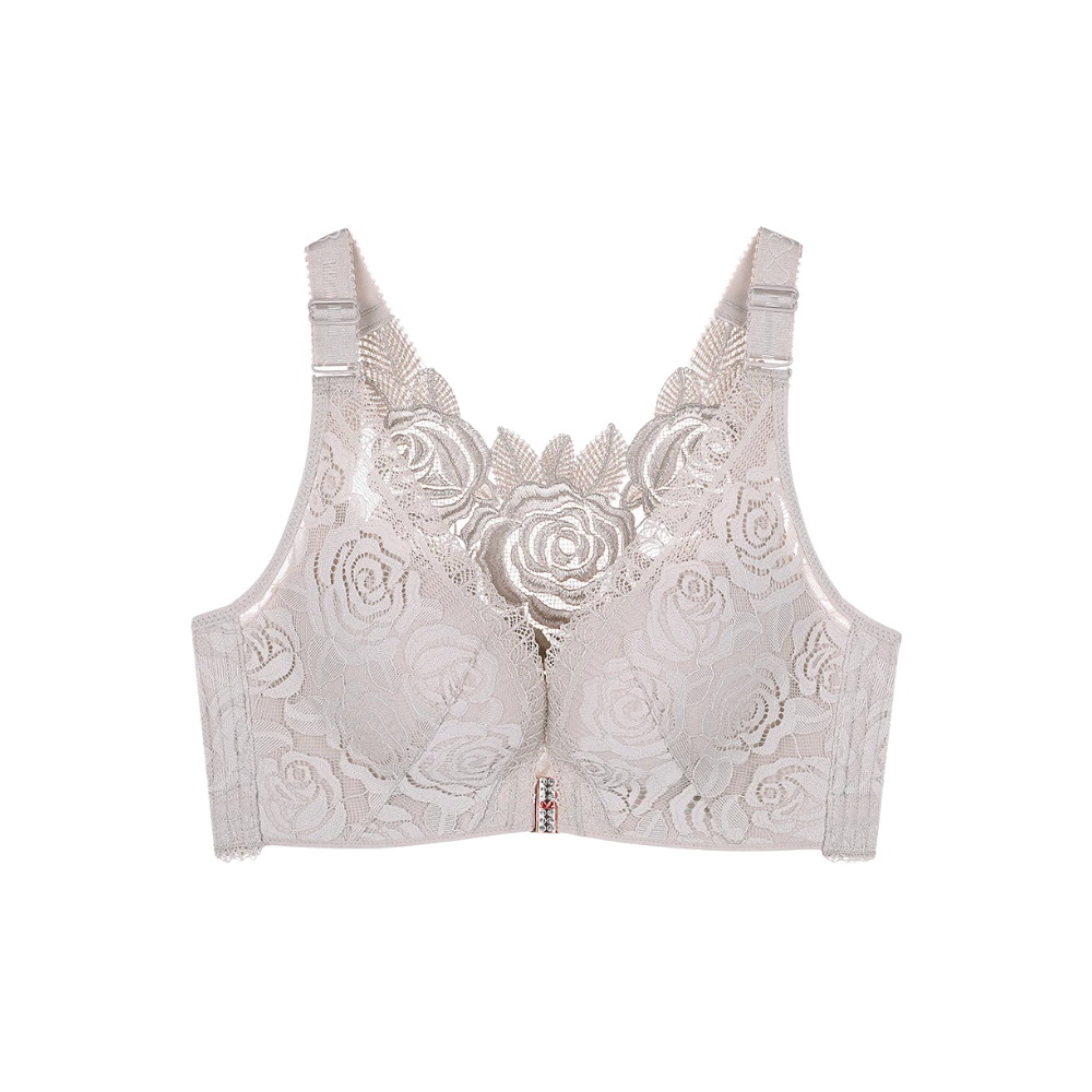 Elegante sujetador push-up de encaje -Beige - Ozerty