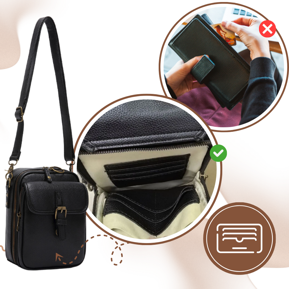 Bolso cruzado vintage estilo todo en uno - Ozerty