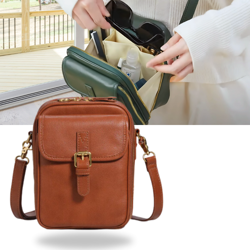 Bolso cruzado vintage estilo todo en uno - Ozerty