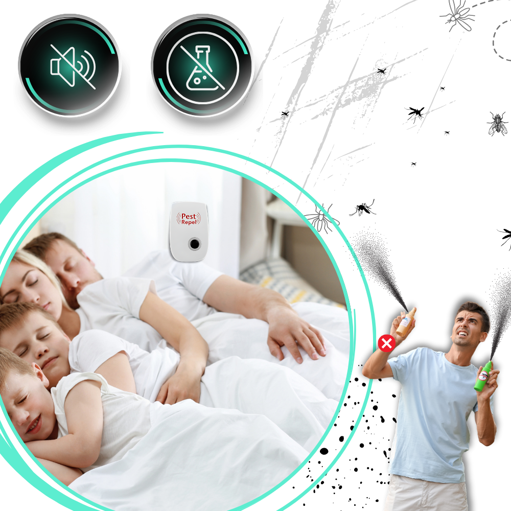 Ahuyentador ultrasónico de plagas de bajo consumo
- Ozerty