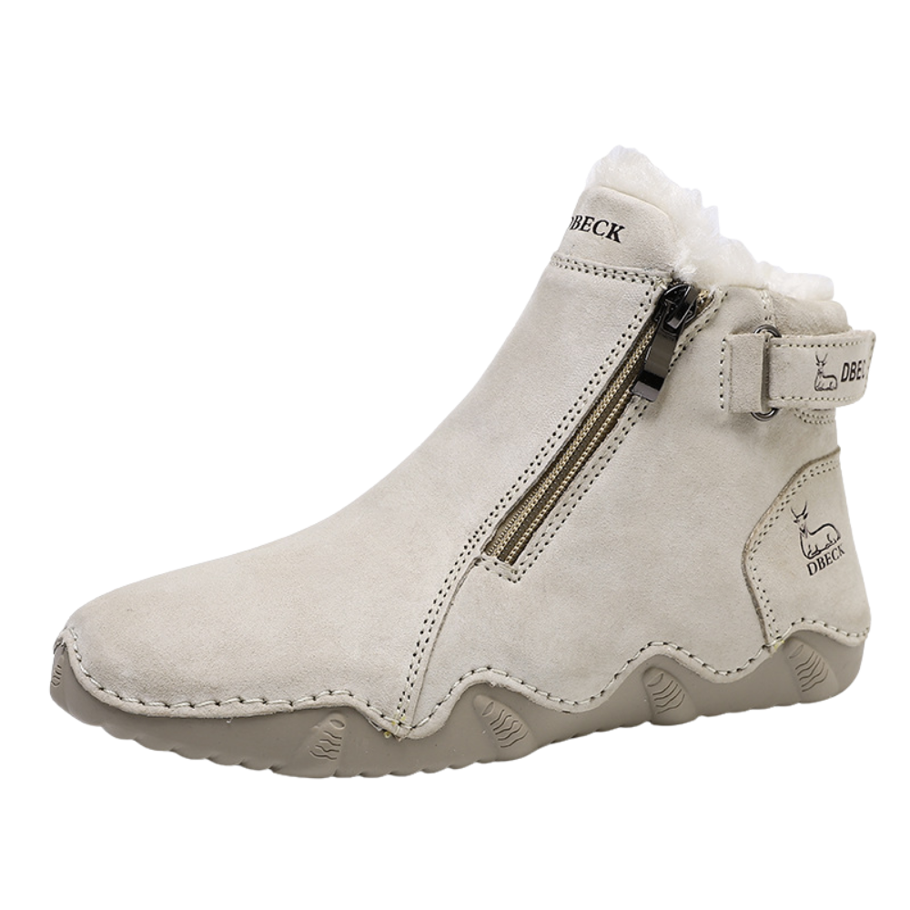 Elegantes botas ergonómicas -Forro polar caqui - Ozerty