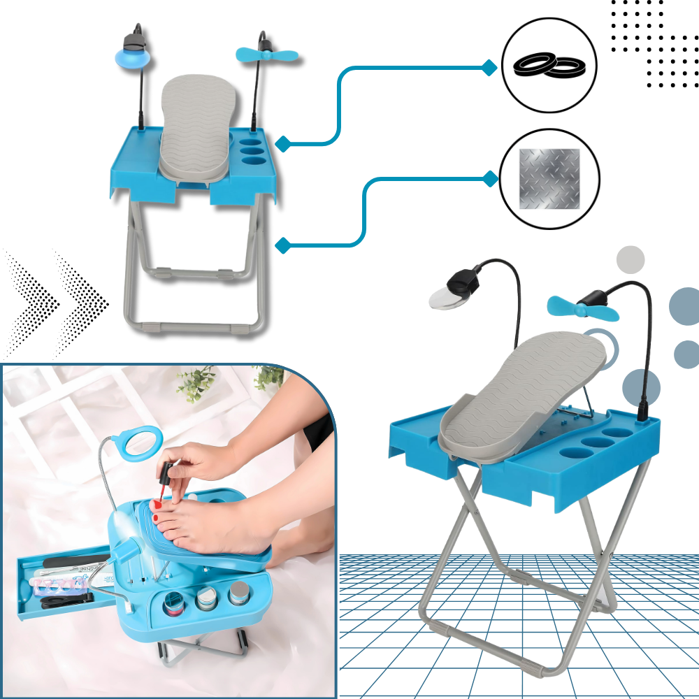 Reposapiés ergonómico con LED para pedicura - Ozerty