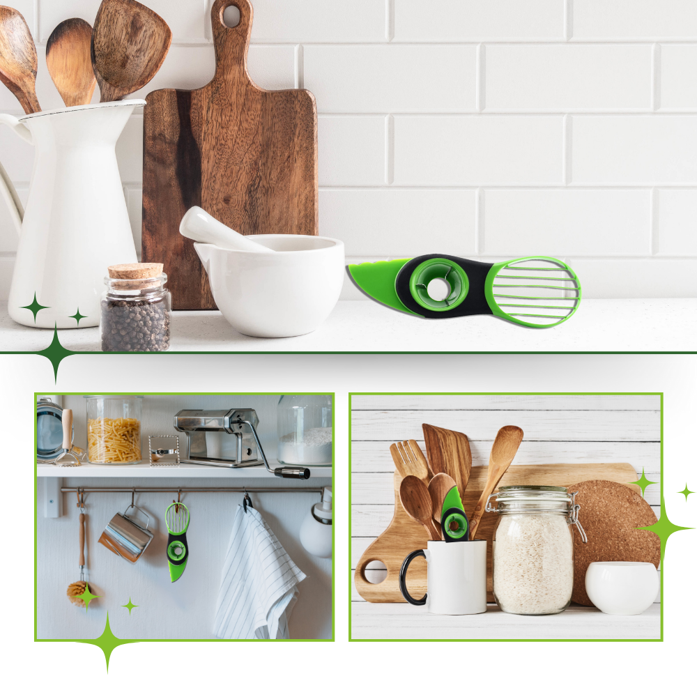 Utensilio multifunción ergonómica para aguacates
- Ozerty