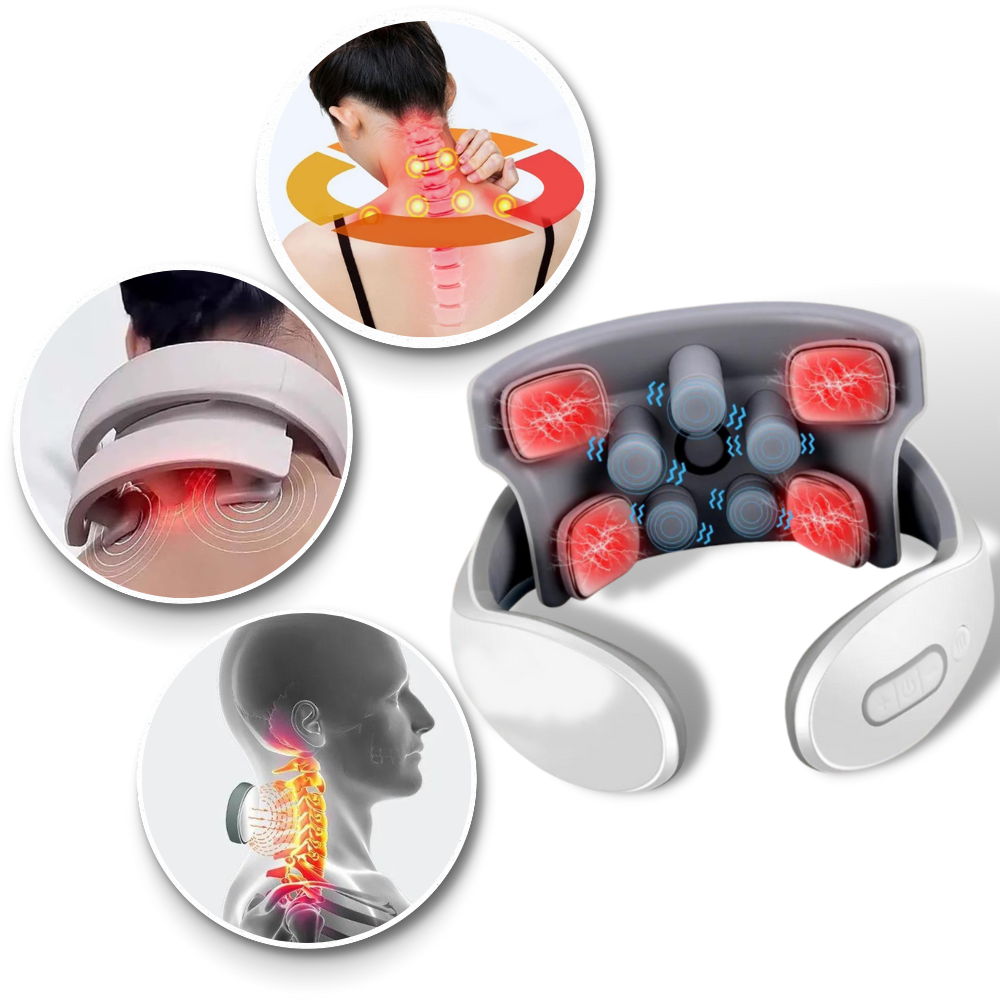 Masajeador de cuello y hombros con 4 cabezales
- Ozerty