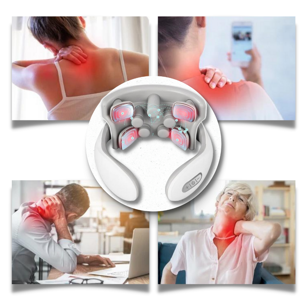 Masajeador de cuello y hombros con 4 cabezales
- Ozerty
