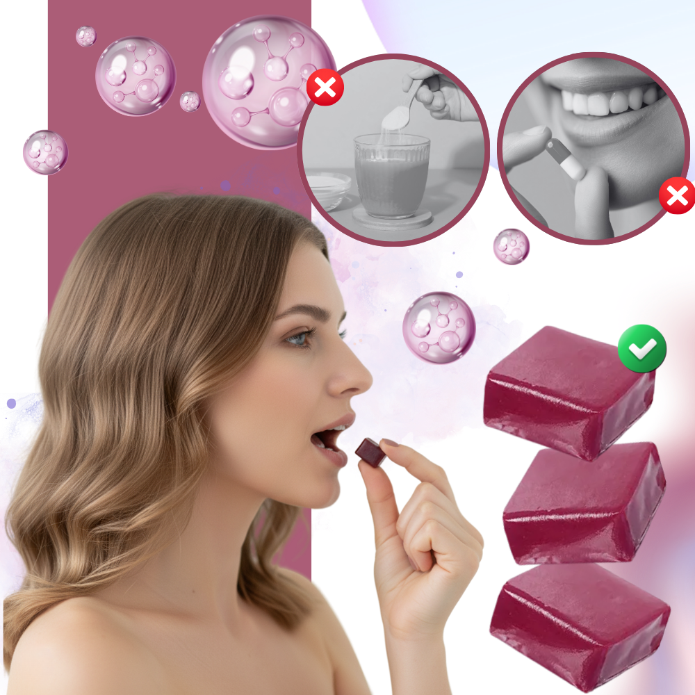 Gominolas de biotina para el cabello con sabor afrutado - Ozerty