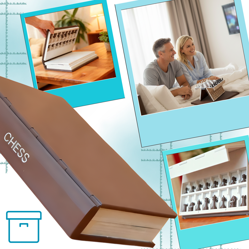 Tablero de ajedrez plegable decorativo y funcional - Ozerty