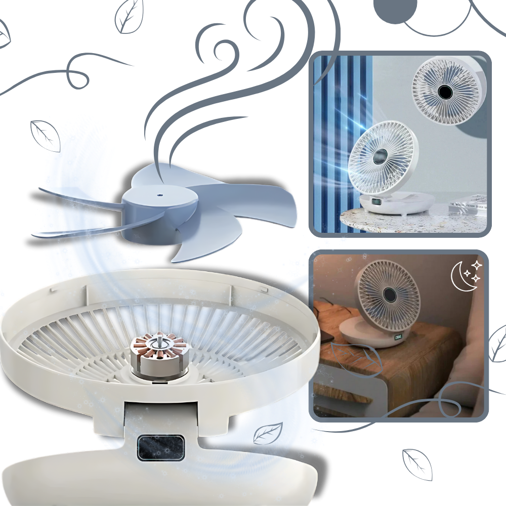 Ventilador portátil con flujo de aire suave
- Ozerty