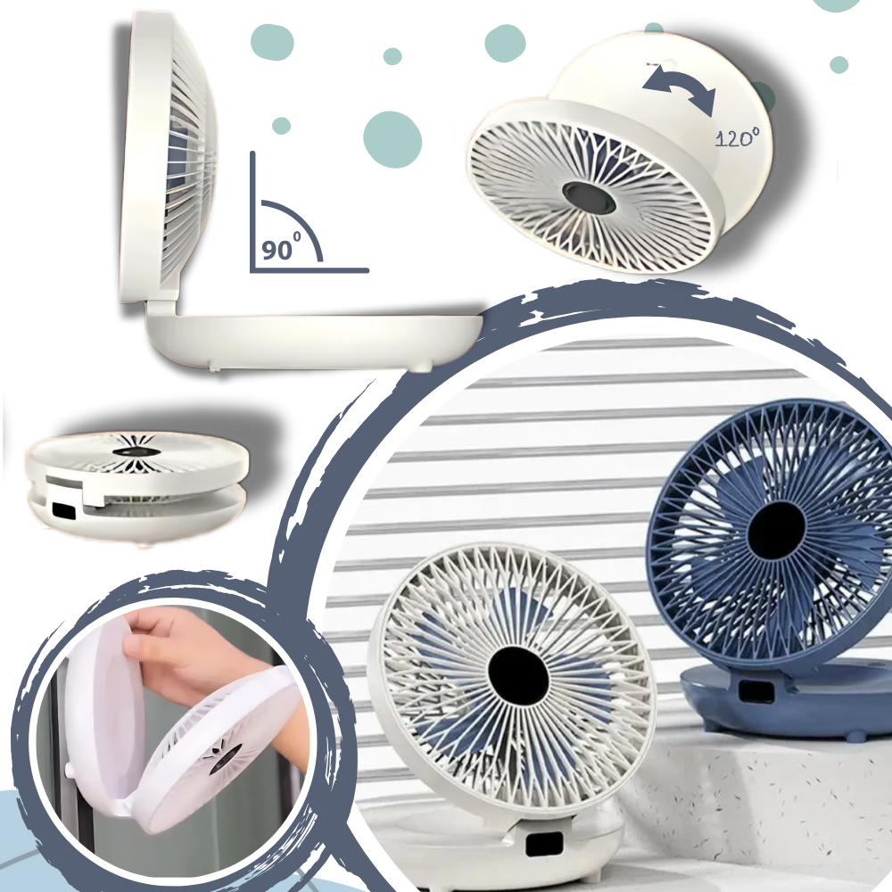 Ventilador portátil con flujo de aire suave
- Ozerty