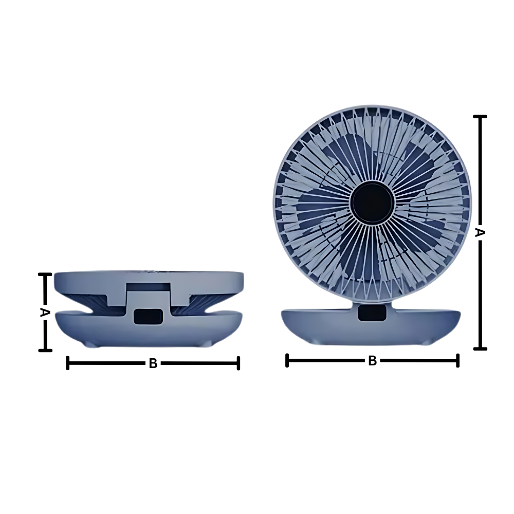 Ventilador portátil con flujo de aire suave
- Ozerty