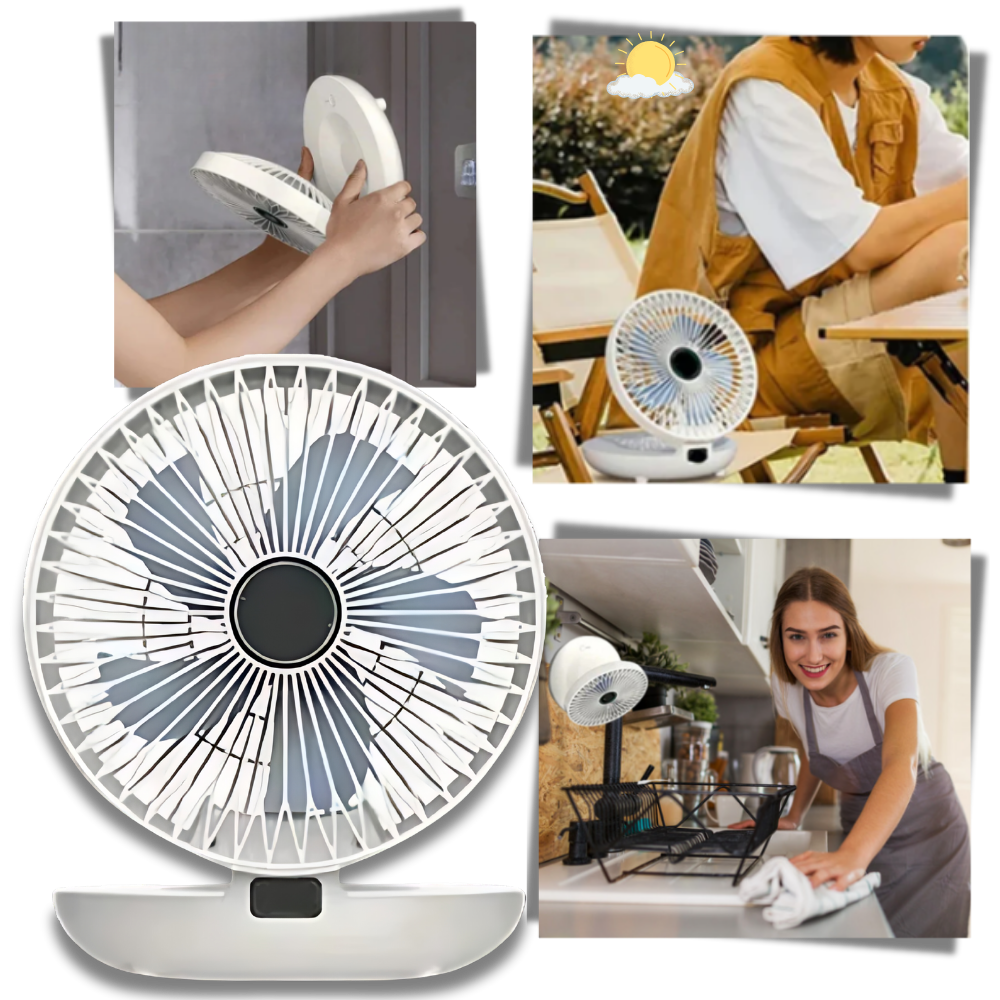 Ventilador portátil con flujo de aire suave
- Ozerty