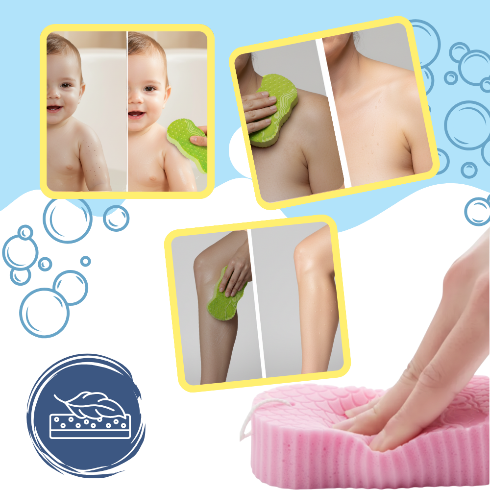Esponja de baño sueva y exfoliante - Ozerty