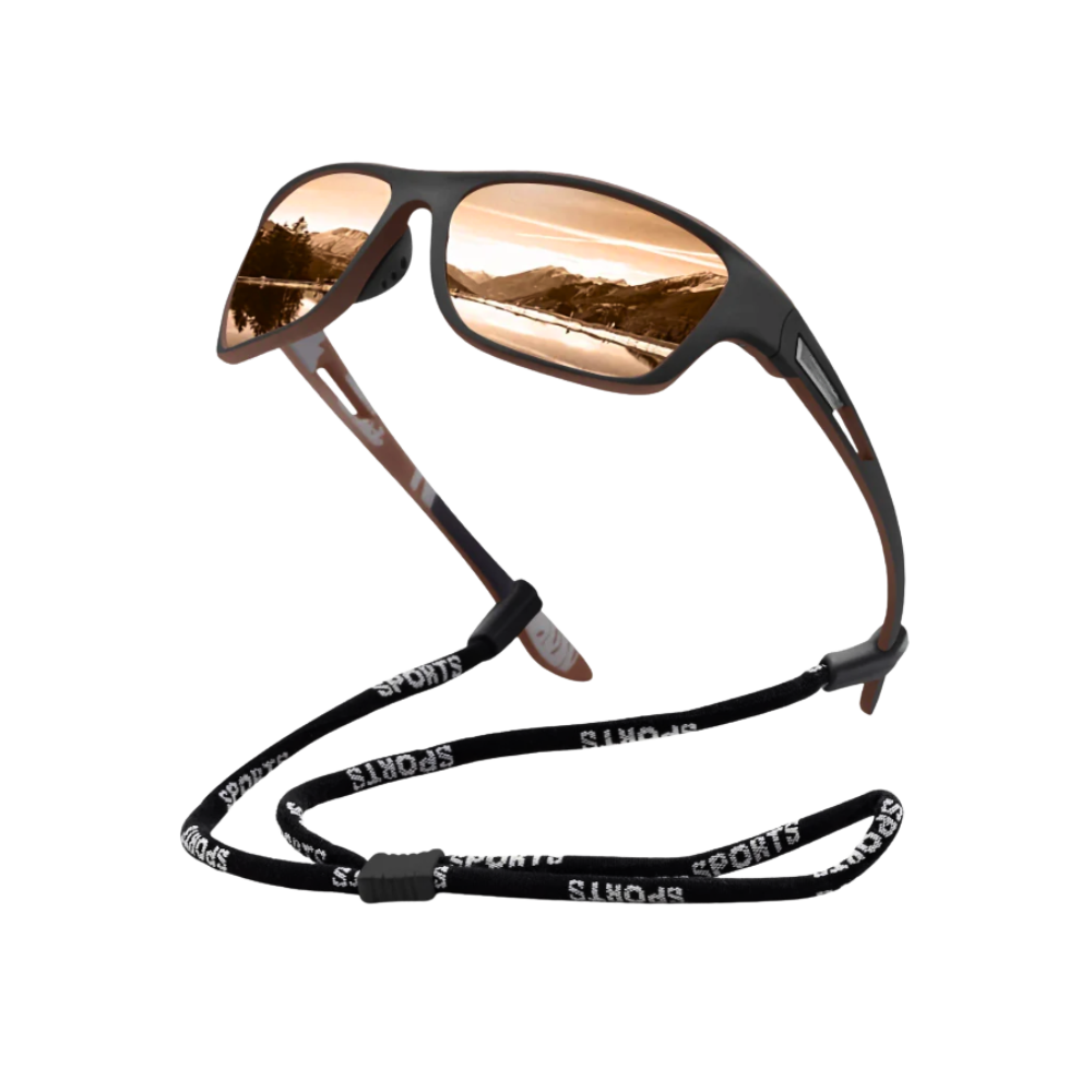 Gafas de sol antideslumbramiento -Negro y marrón - Ozerty