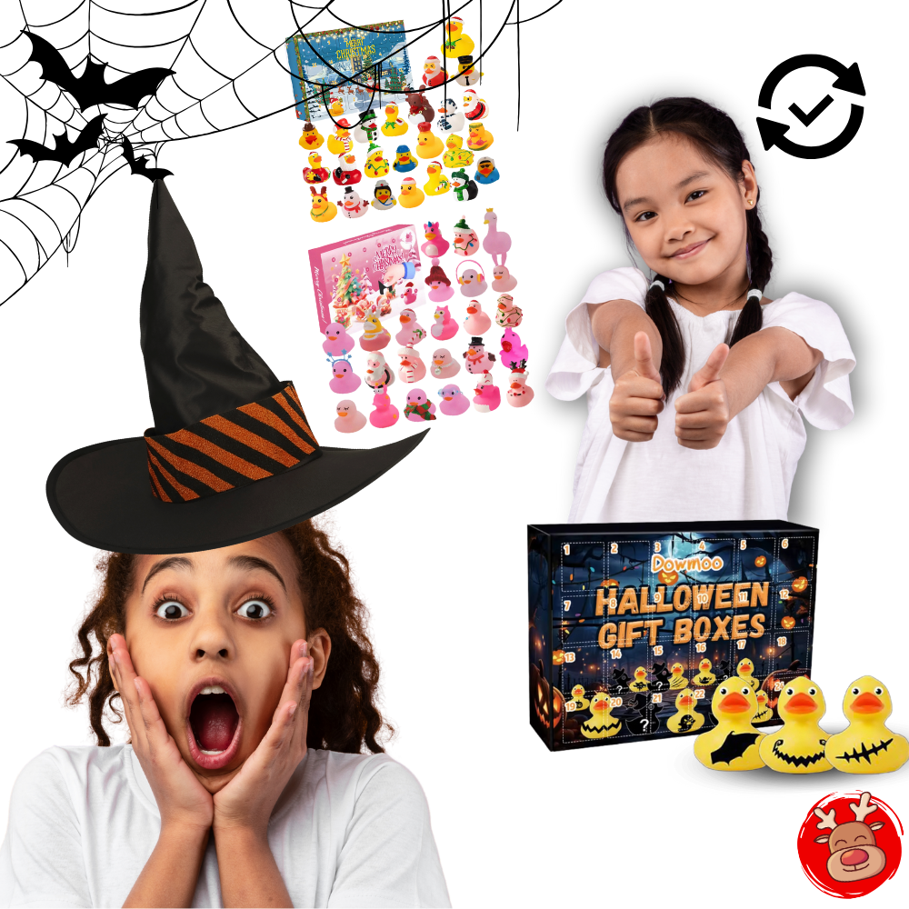Calendario de patitos de Adviento para Halloween y Navidad - Ozerty