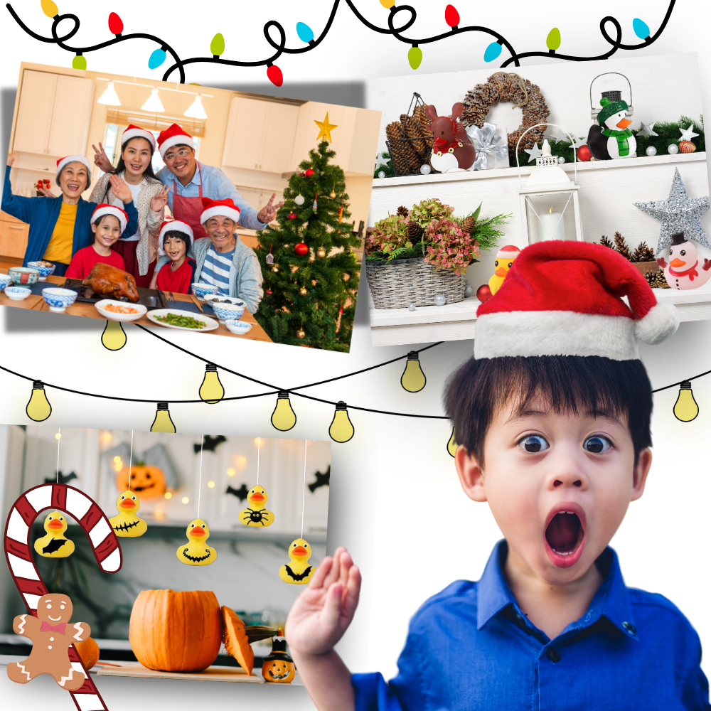 Calendario de patitos de Adviento para Halloween y Navidad - Ozerty