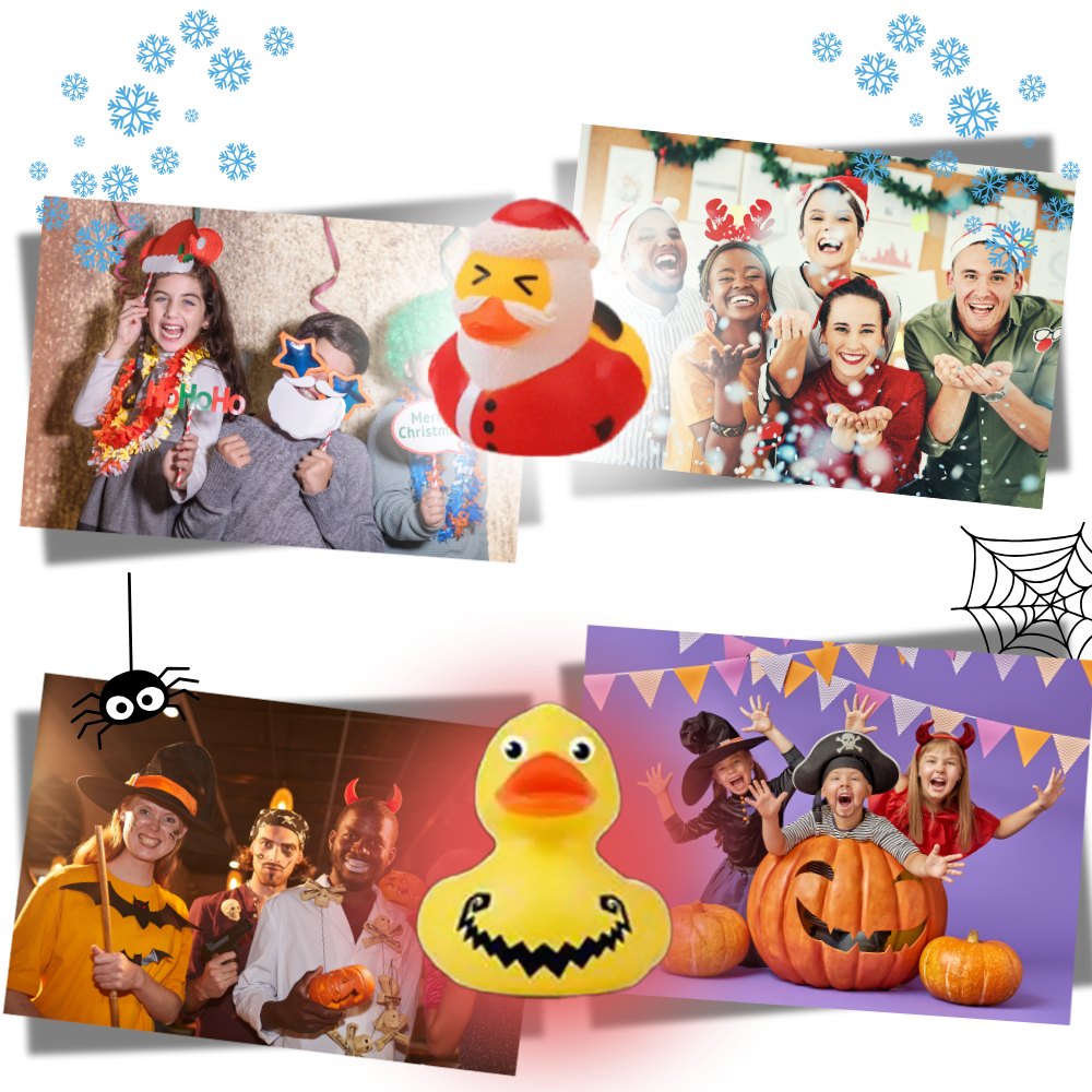 Calendario de patitos de Adviento para Halloween y Navidad - Ozerty