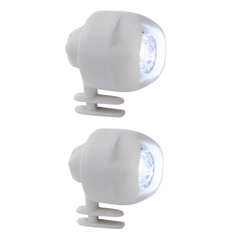 Pines impermeables con luz para Crocs -Blanco - Ozerty