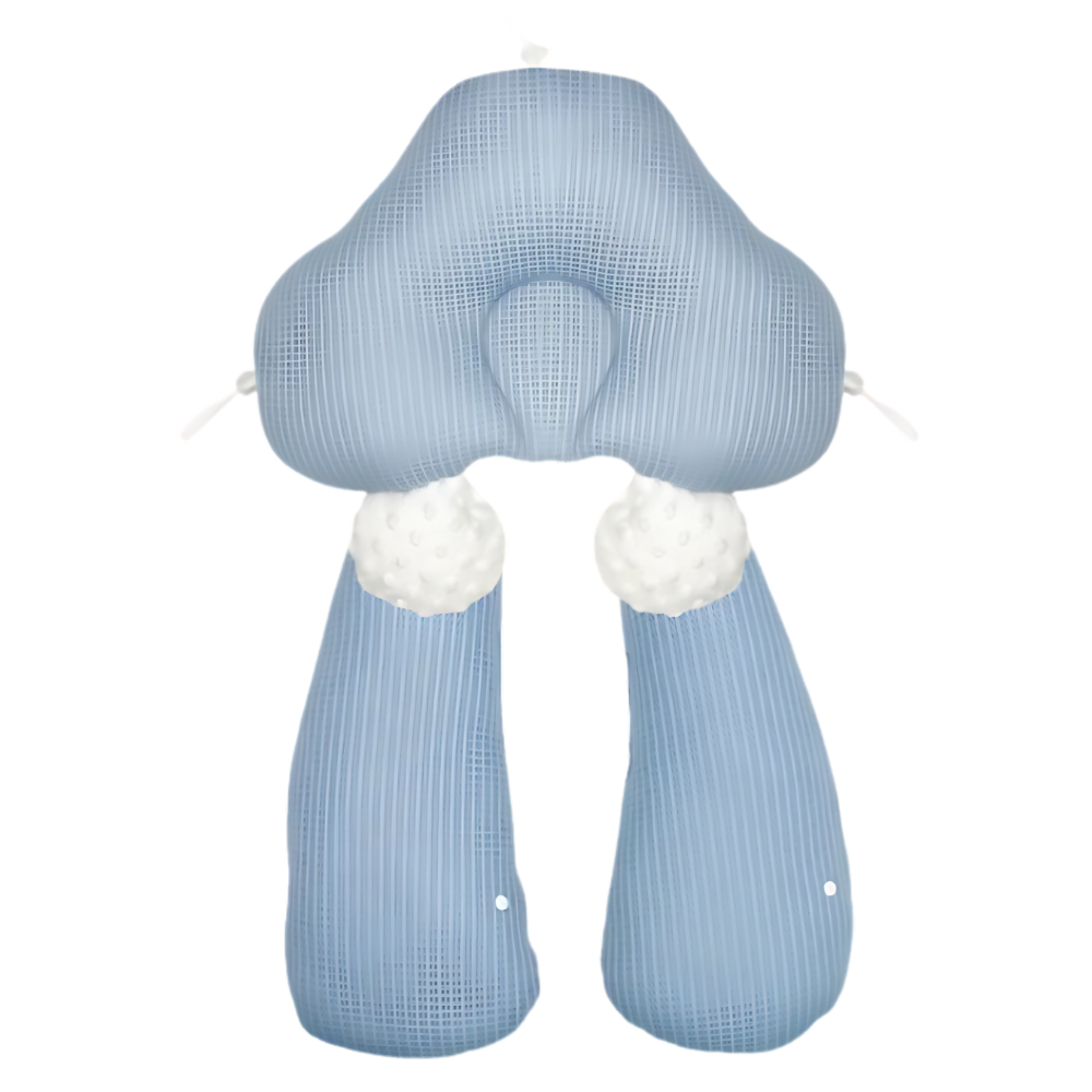 Cojín de lactancia con protección craneal -Azul - Ozerty