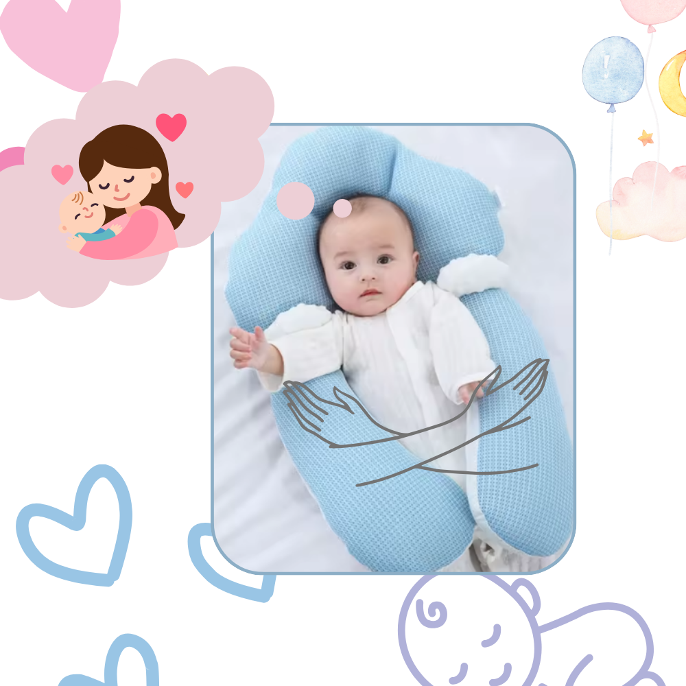 Cojín de lactancia con protección craneal - Ozerty