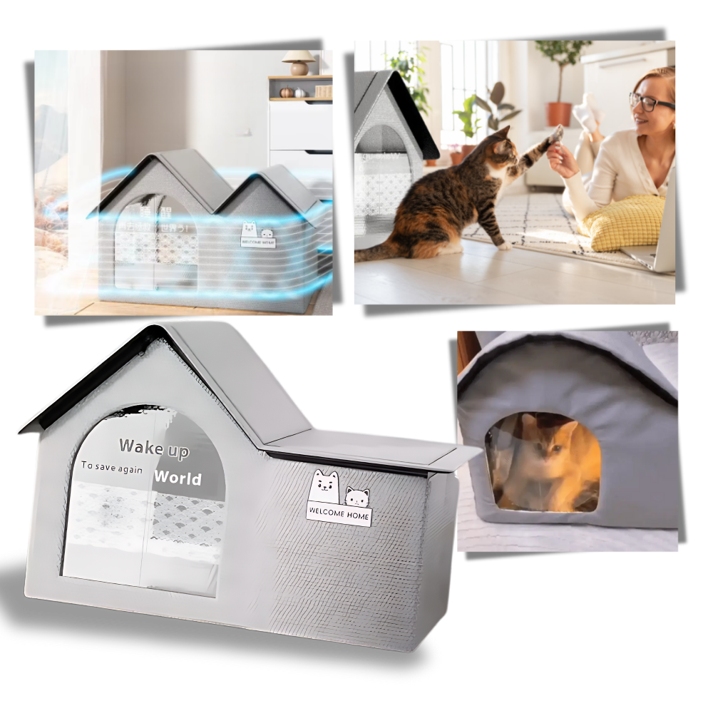 Casa para gatos con aislamiento término y refrigeración
- Ozerty