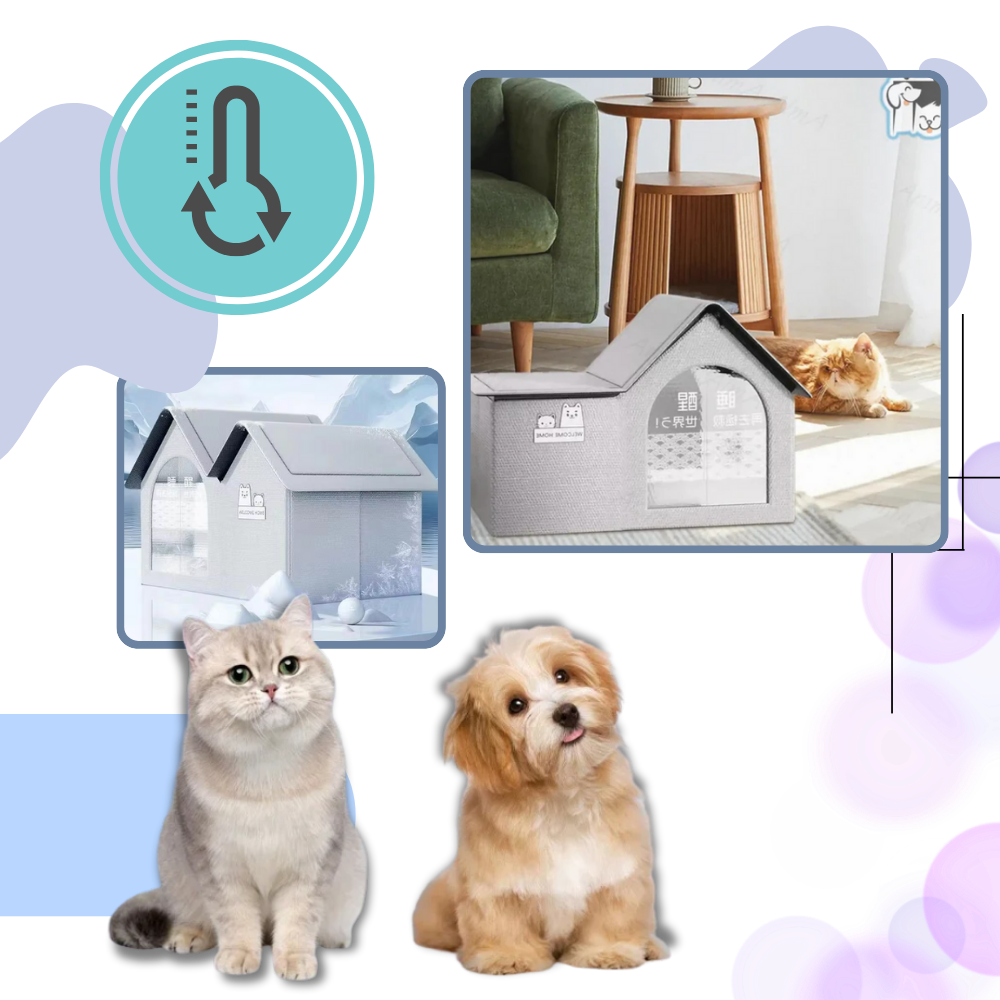 Casa para gatos con aislamiento término y refrigeración
- Ozerty