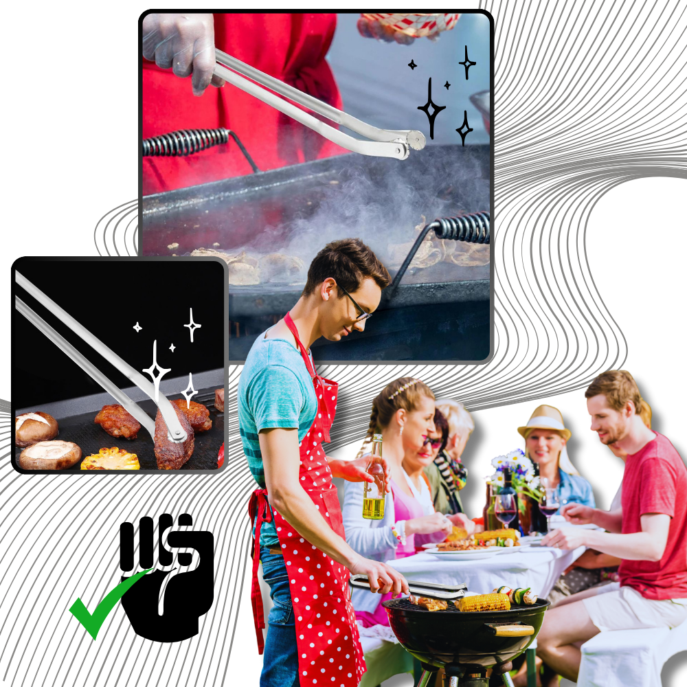 Pinzas de barbacoa resistentes al calor
- Ozerty