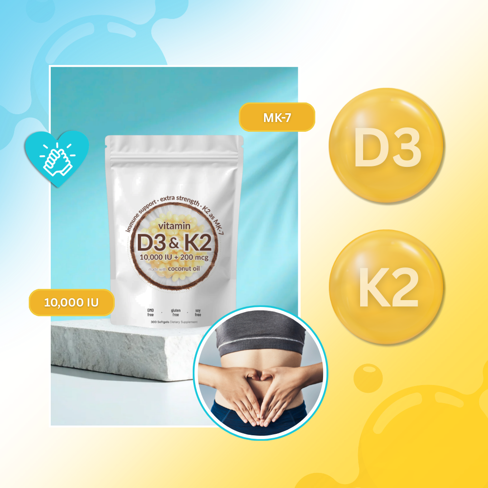 Cápsulas blandas de alta potencia D3 y K2 - Ozerty