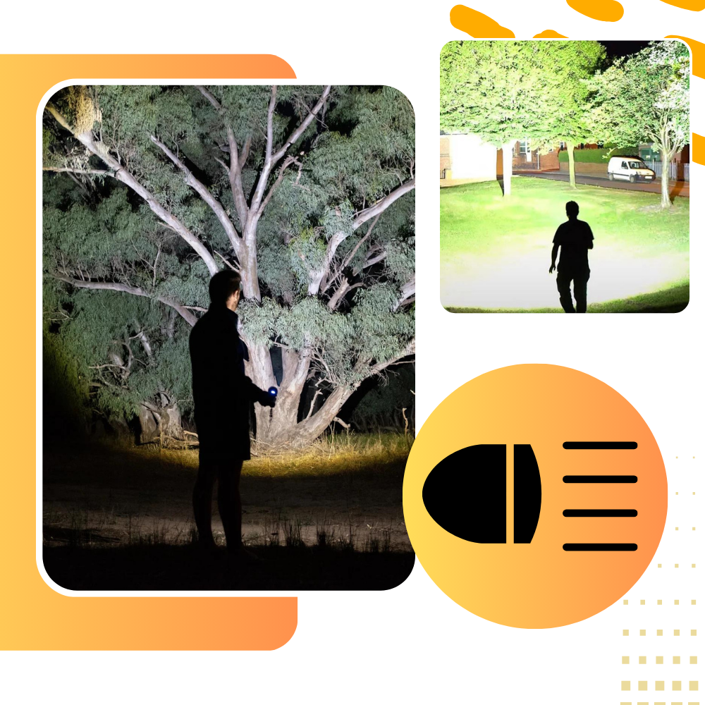 Linterna LED recargable de alta luminosidad - Ozerty