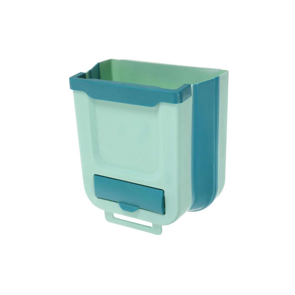 Cubo de basura plegable de gran capacidad -Verde - Ozerty