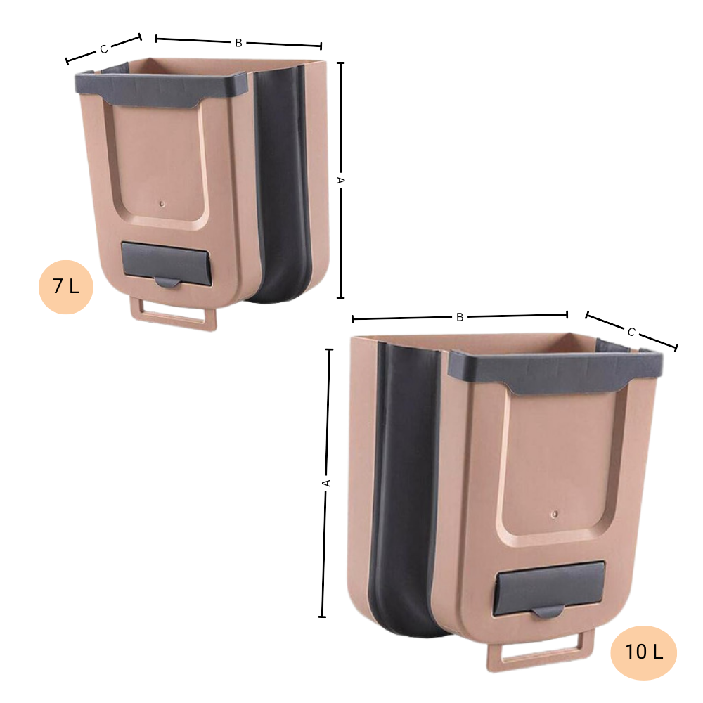 Cubo de basura plegable de gran capacidad - Ozerty