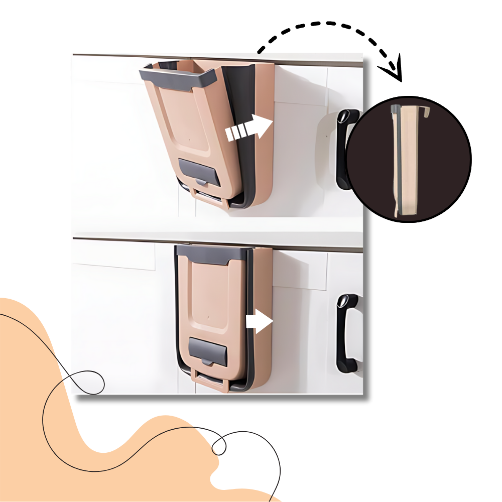 Cubo de basura plegable de gran capacidad - Ozerty