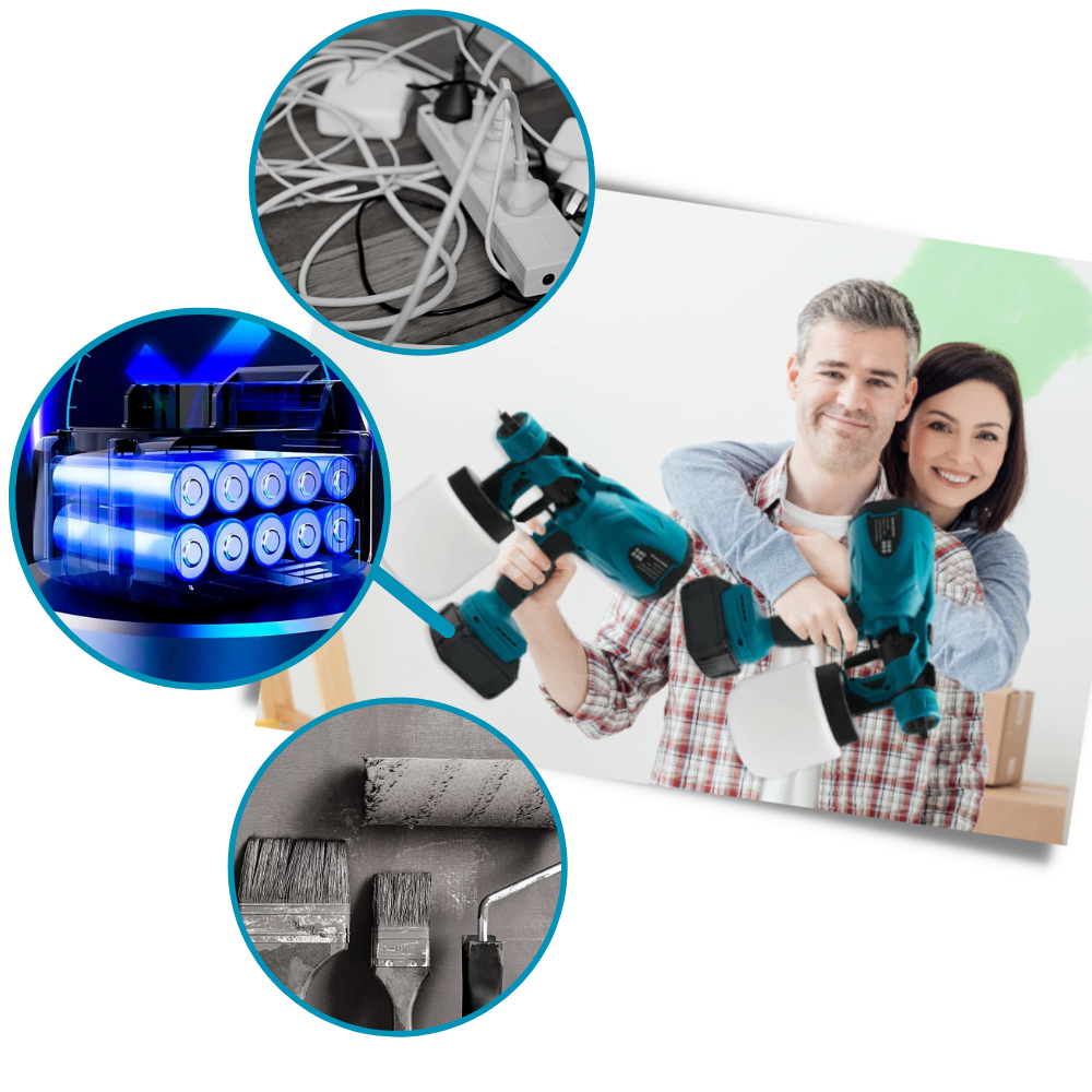 Pistola de pintura inalámbrica de alta presión
- Ozerty