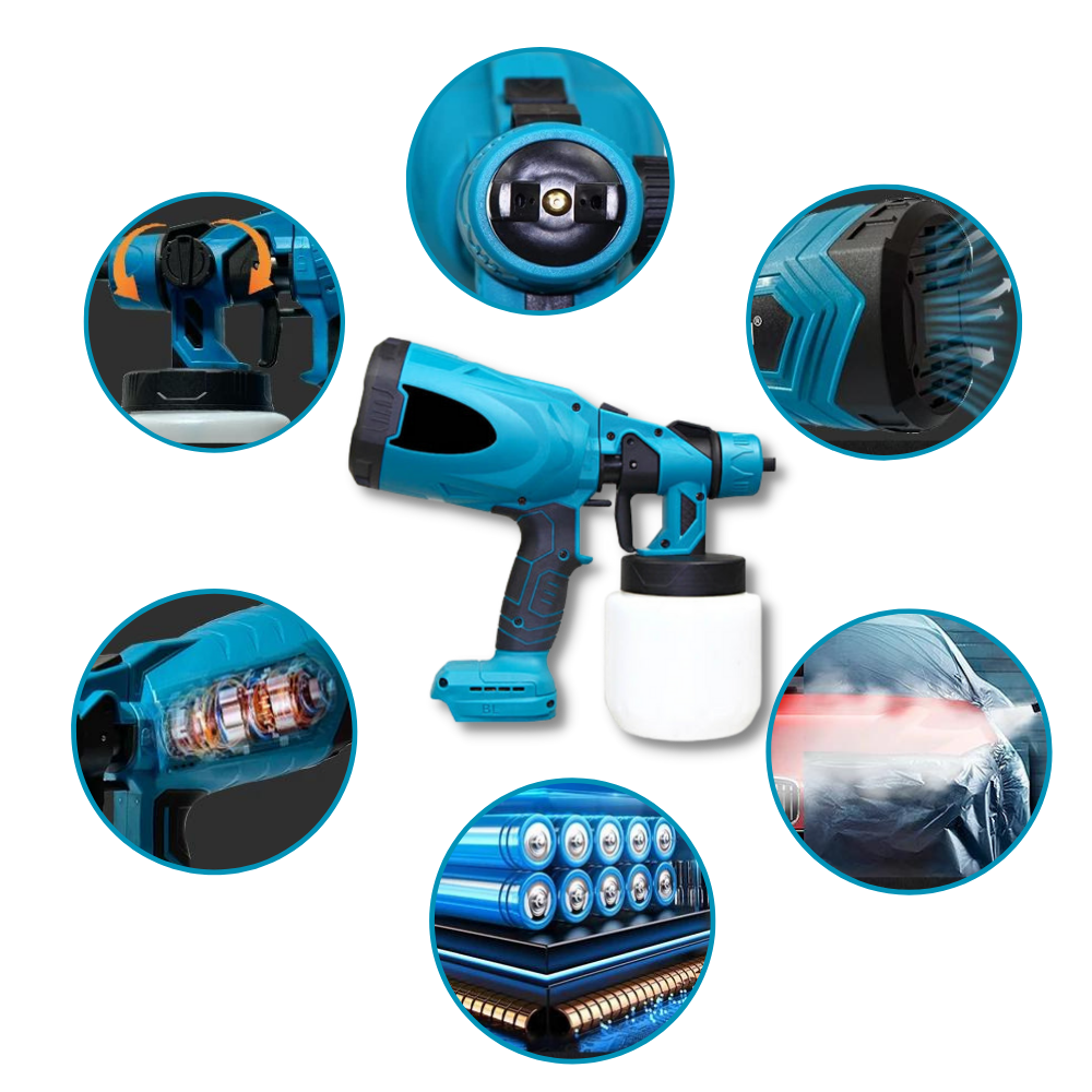 Pistola de pintura inalámbrica de alta presión
- Ozerty