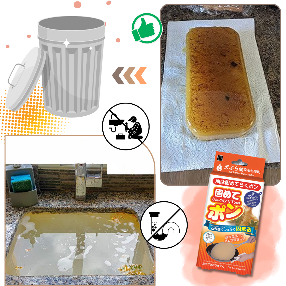 Polvo solidificante de aceite de cocina - Ozerty