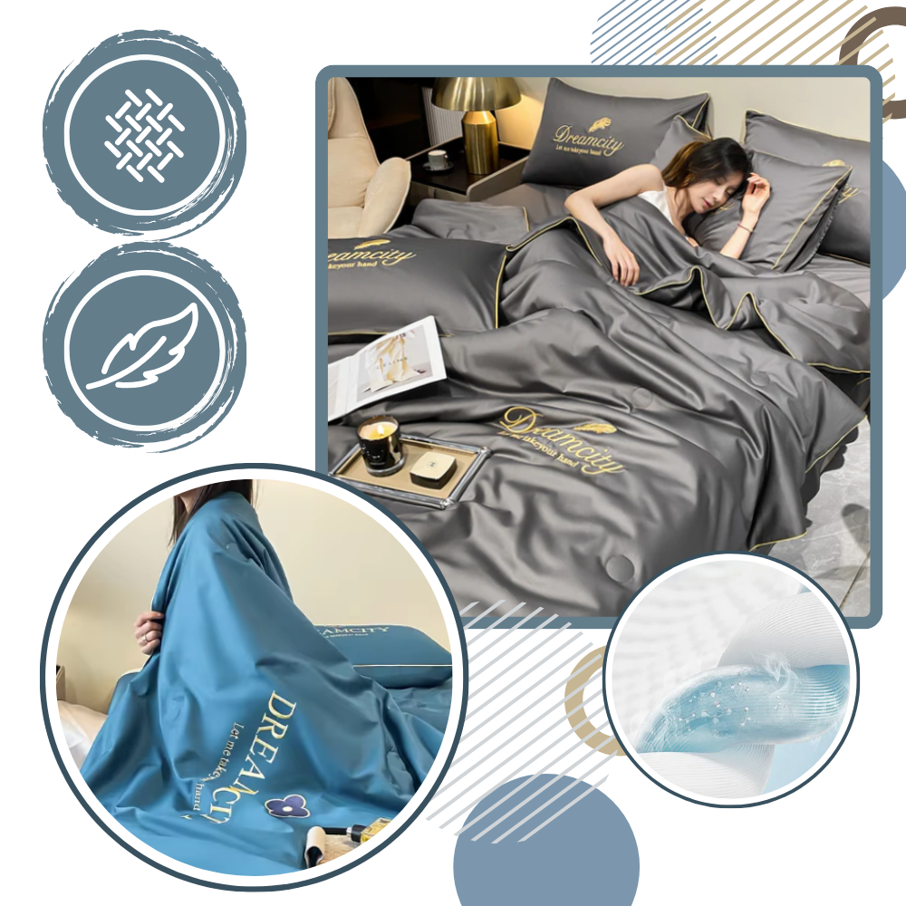 Funda nórdica de lino suave y seda de hielo - Ozerty