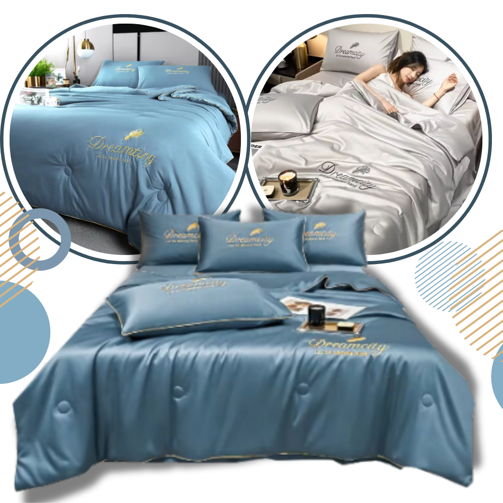 Funda nórdica de lino suave y seda de hielo - Ozerty