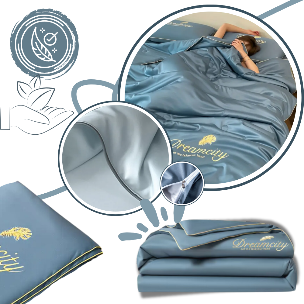 Funda nórdica de lino suave y seda de hielo - Ozerty